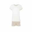 Kép 2/3 - Cotonella női rövid pizsama DDD40 - fehér-bézs