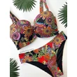 Kép 2/3 - Daisy Dessous 25 fekete-színes virágos bikini