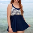Kép 1/3 - Bahama plus size tankini - sötétkék