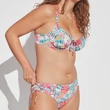 Kép 1/4 - Gisela 22 merevítős bikini - trópusi virágos