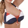 Kép 2/2 - Pyramid Capri bikini - kék-piros trikolor