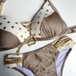 Kép 2/2 - Pyramid Capri bikini - bézs-arany pöttyös