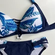 Kép 2/2 - Pyramid Capri bikini - kék-virágos