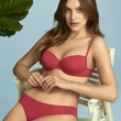 Kép 1/4 - Lisca Cheek Blooms vékony szivacsos melltartó - piros