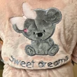 Kép 2/2 - Norielle köntös - Sweet Dreams Maci - púderrózsaszín-szürke