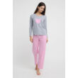Kép 1/3 - Swap pizsama - Cica szürke-rózsaszín