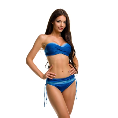 Paloma 25 bandeau bikini 905 - kék lurex
