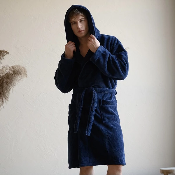 Belmanetti férfi wellsoft köntös - Dark Blue