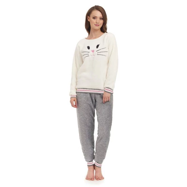 DN- Nightwear wellsoft pizsama - ekrü