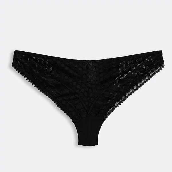 Esprit Modern Lace Brazil féltanga - fekete 