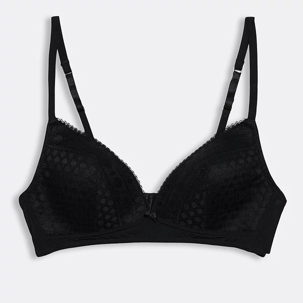 Esprit Modern Lace merevítő nélküli melltartó - fekete