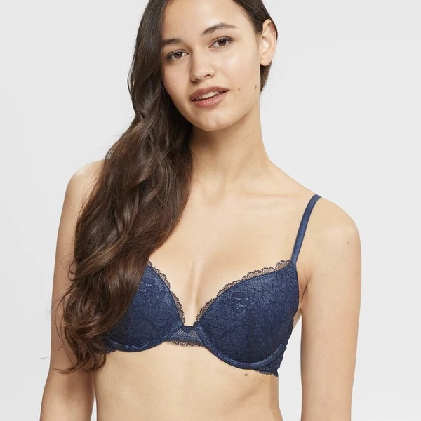 Esprit Seasonal Lace push up melltartó - Tintakék