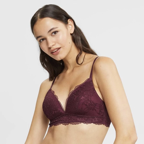 Esprit Seasonal Lace merevítő nélküli melltartó - Bordó