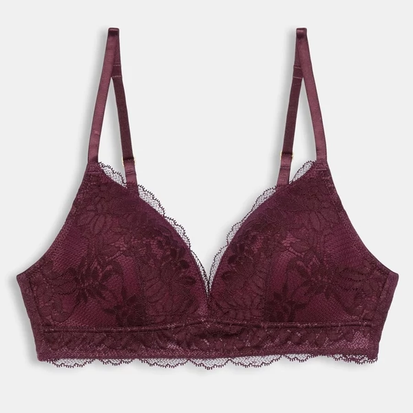 Esprit Seasonal Lace merevítő nélküli melltartó - Bordó