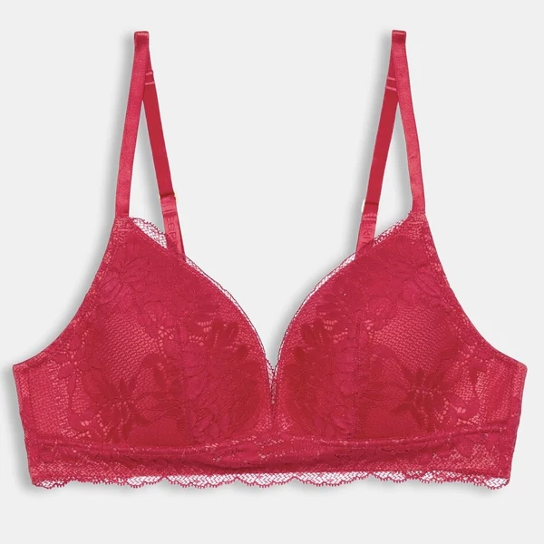Esprit Seasonal Lace merevítő nélküli melltartó - Pink Fuchsia
