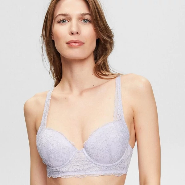 Esprit Seasonal Lace vékony szivacsos melltartó - Levendula