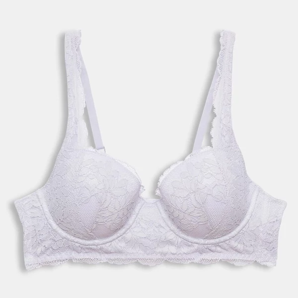 Esprit Seasonal Lace vékony szivacsos melltartó - Levendula