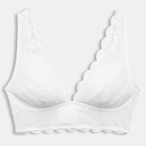 Esprit Seasonal Lace bralette - fehér
