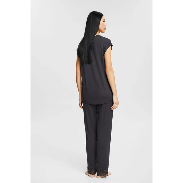 Esprit Seasonal Lace pizsama - sötétszürke