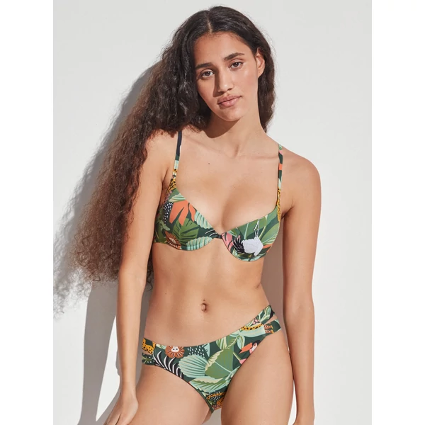 Gisela 22 zöld virágos bikini