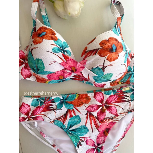 Paloma 25 bikini 202 - Fehér Virágos