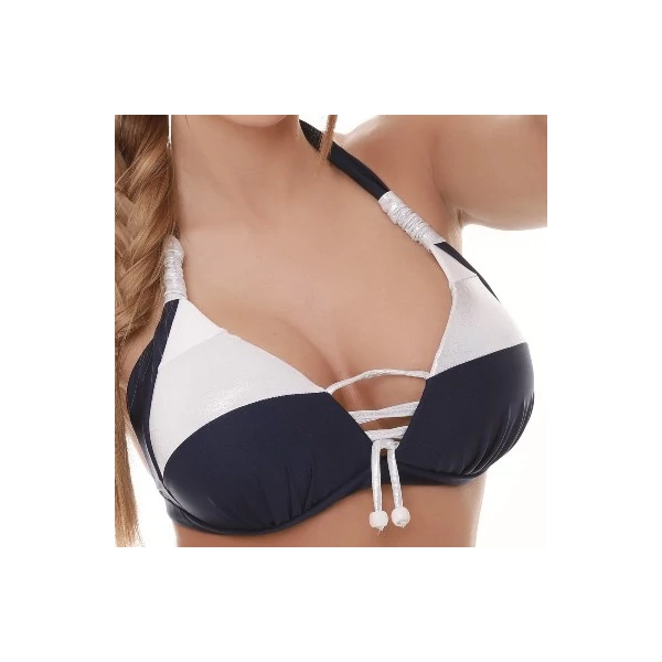 Pyramid Capri bikini - kék-ezüst trikolor