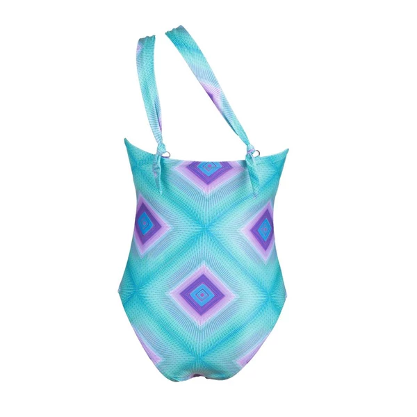 Seachili Geometric félvállas egyrészes fürdőruha