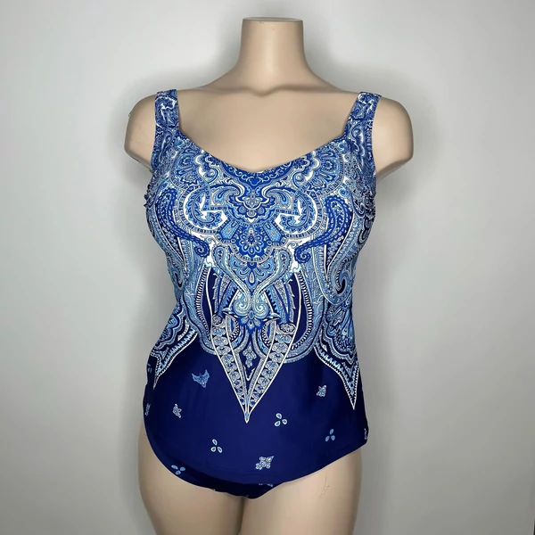 Yaffa Maja tankini - kék-fehér mintás