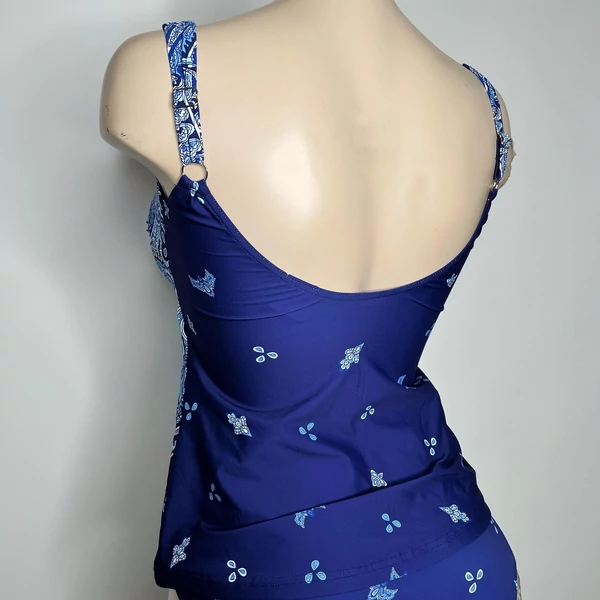 Yaffa Maja tankini - kék-fehér mintás