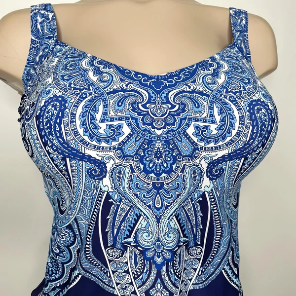 Yaffa Maja tankini - kék-fehér mintás