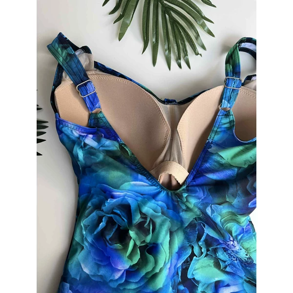 Yaffa Gloria egyrészes fürdőruha - Aqua Bloom