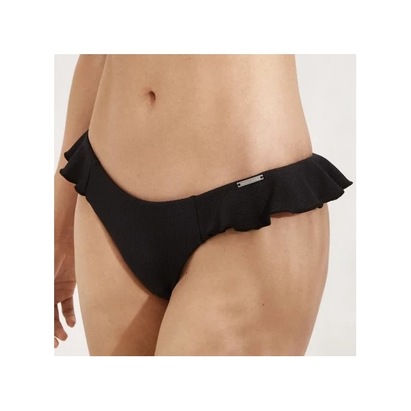 Ysabel Mora Pique fodros bikini - fekete