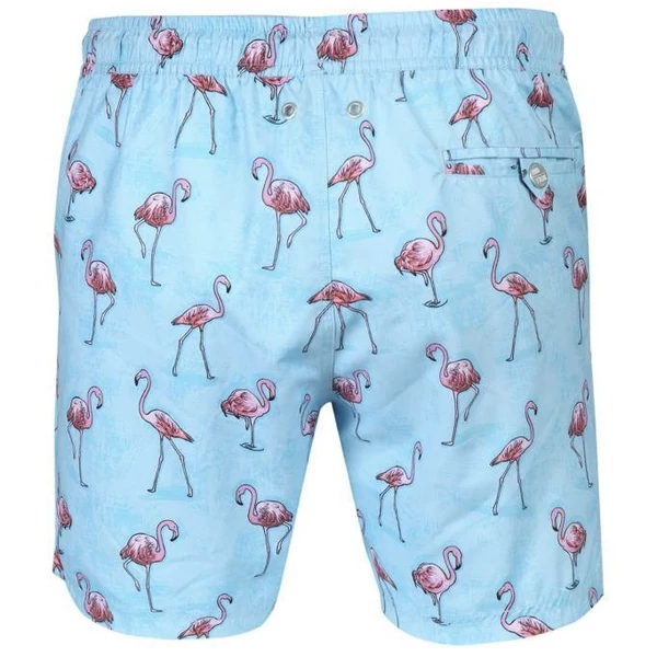 John Frank férfi fürdőnadrág - Flamingo