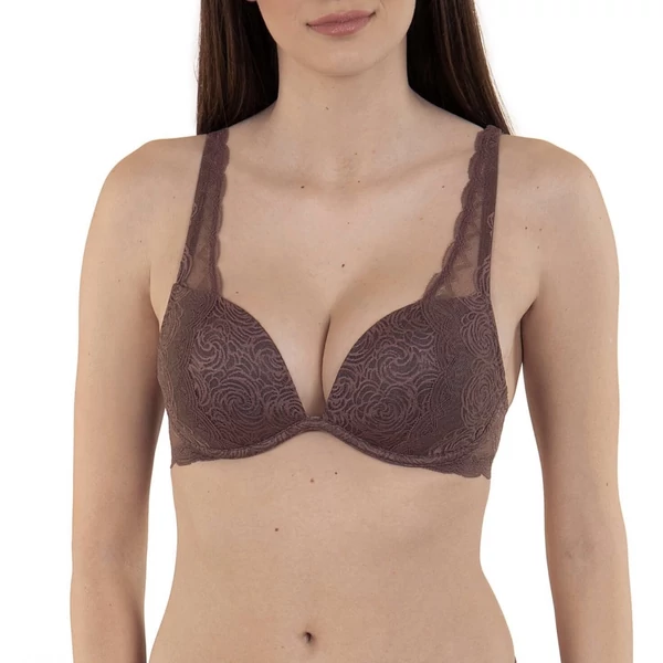 Lisca Felicity push up merevítő nélküli melltartó - csokoládé