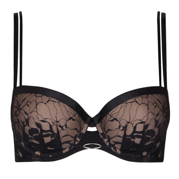 Lisca Flamenco vékony szivacsos melltartó - fekete