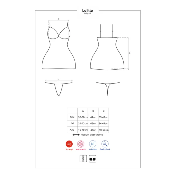 Obsessive Lolitte babydoll - fekete