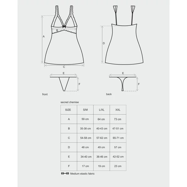 Obsessive Secred Chemise - piros