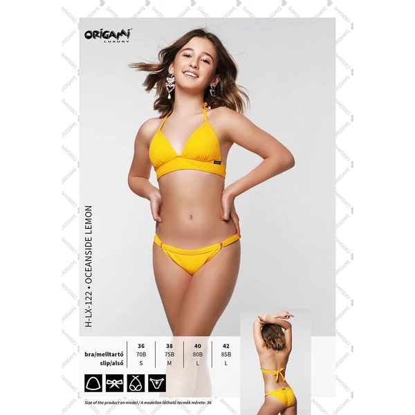 Origami Bikini 21 Oceanside Lemon háromszög bikini