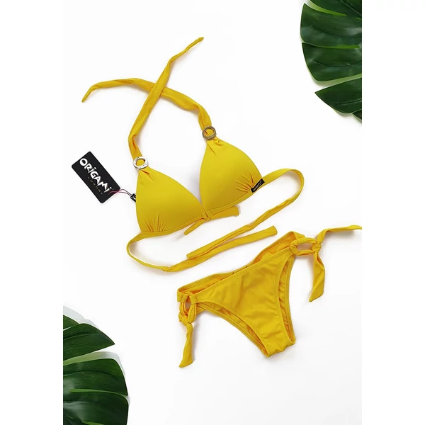Origami Bikini 21 Oceanside Lemon push up háromszög