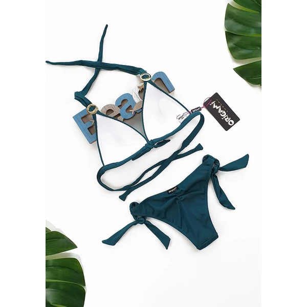 Origami Bikini 21 Oceanside Petrol push up háromszög