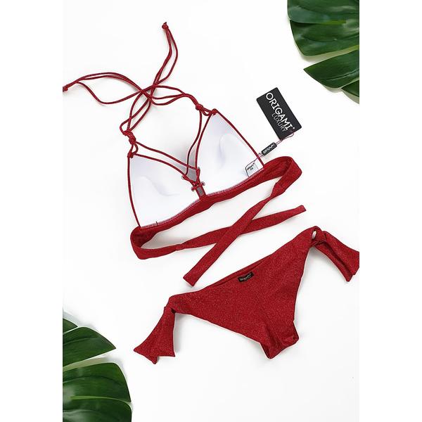 Origami Bikini 21 New York Red push up háromszög
