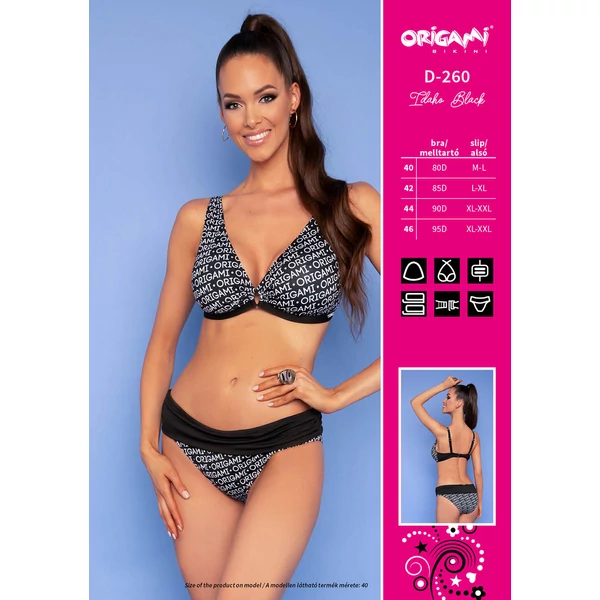 Origami Bikini 22 Idaho Black nagy háromszög