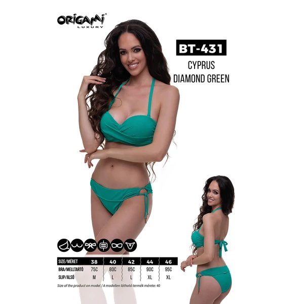 Origami Bikini 24 Cyprus Diamond Green Bandeau