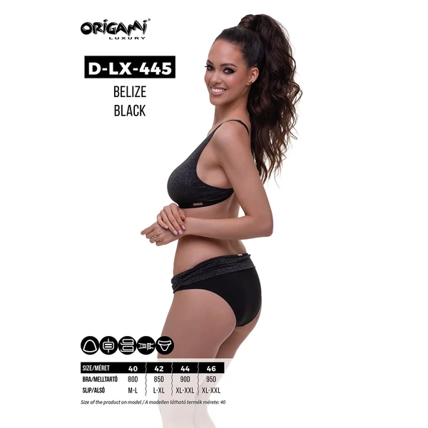 Origami Bikini 24 Belize Black nagy háromszög