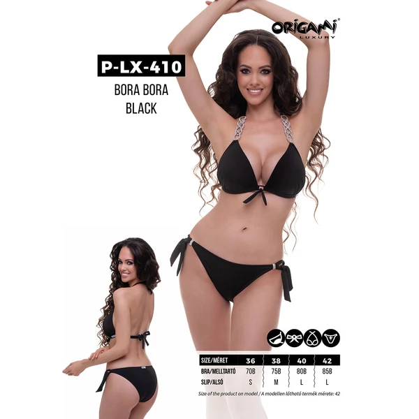 Origami Bikini 24 Bora Bora Black push up háromszög