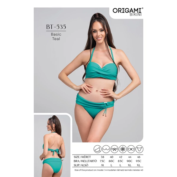 Origami Bikini 25 Basic Teal Bandeau