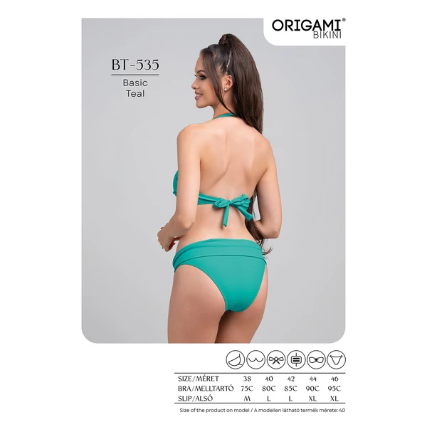 Origami Bikini 25 Basic Teal Bandeau