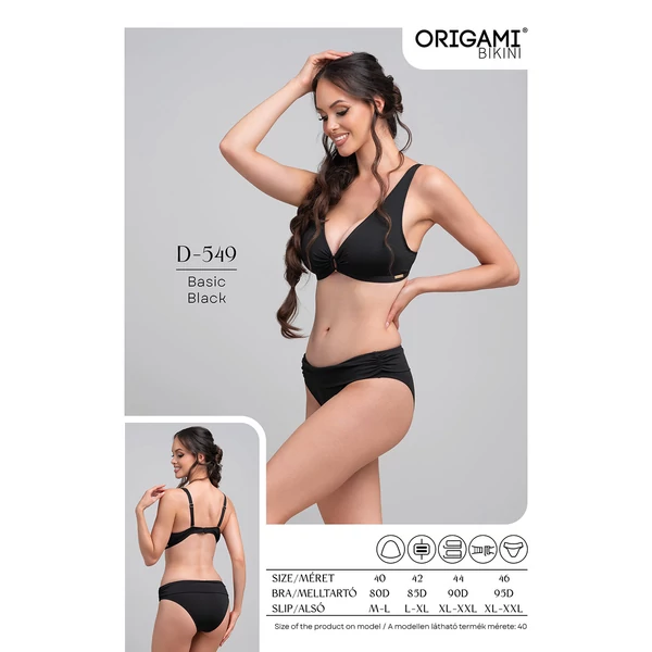 Origami Bikini 25 Basic Black nagy háromszög