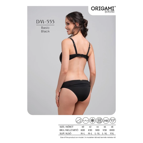 Origami Bikini 25 Basic Black melltartó fazon