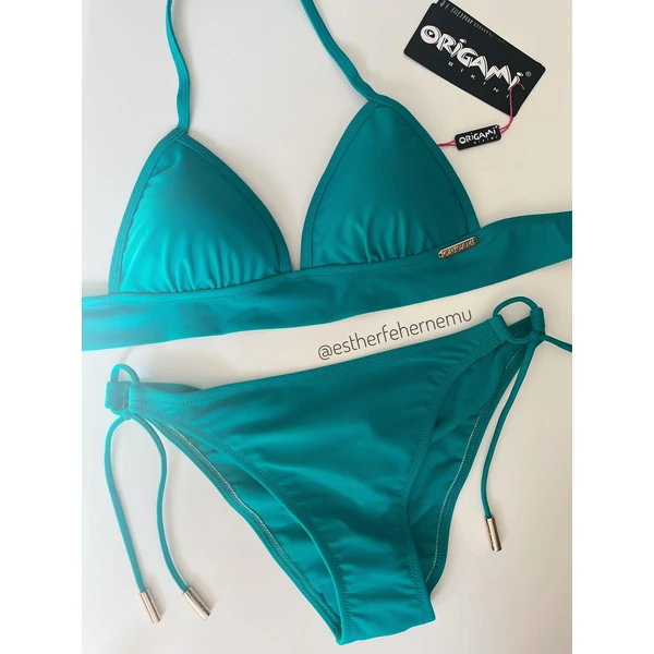Origami Bikini 25 Basic Teal háromszög bikini